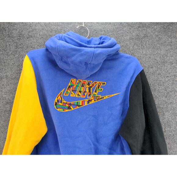 Nike Urban Jungle Gym Color Block Blue Yellow Hoodie Sz S 336328-46b 21.5W 26.5L - Picture 5 of 10